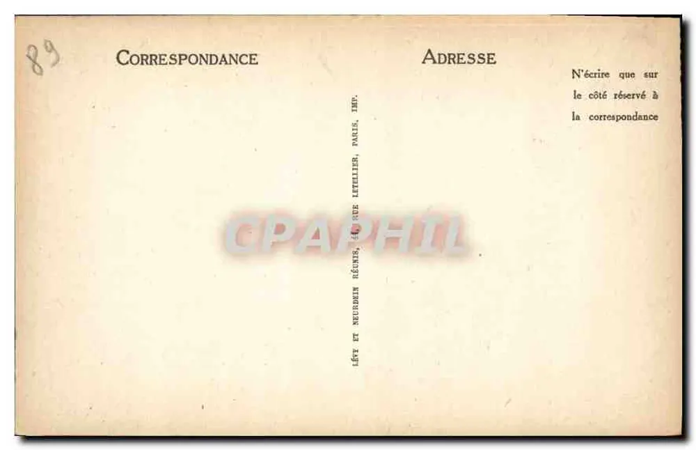 Auxerre — Torre Saint-Germain (fim do século XI) — Coleção E. Morin - Verso
