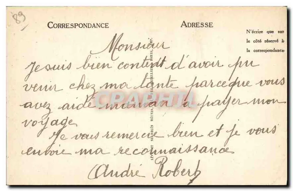 Auxerre — La Cathédrale, Église Saint-Étienne, l'Abside — Graphil, n°27 - Rückseite