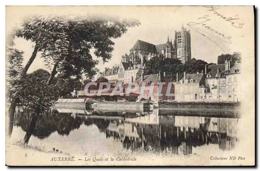 Auxerre — Die Quais und die Kathedrale — Collections ND Phot - Vorderseite