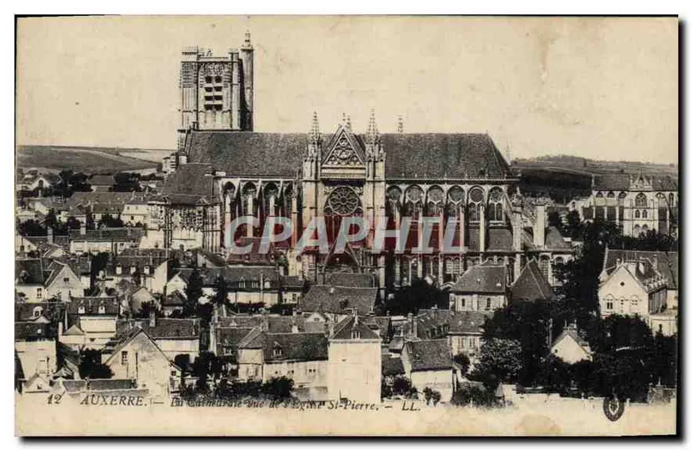 Auxerre — Die Kathedrale-Kirche Saint-Pierre — LL. - Vorderseite