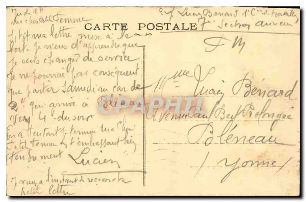 Auxerre — A Ponte — Riva direita — Editor Dumoulin - Verso