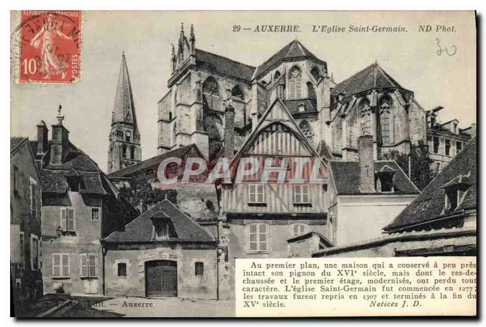 Auxerre — A Igreja de São Germain — ND Fot. - Frente