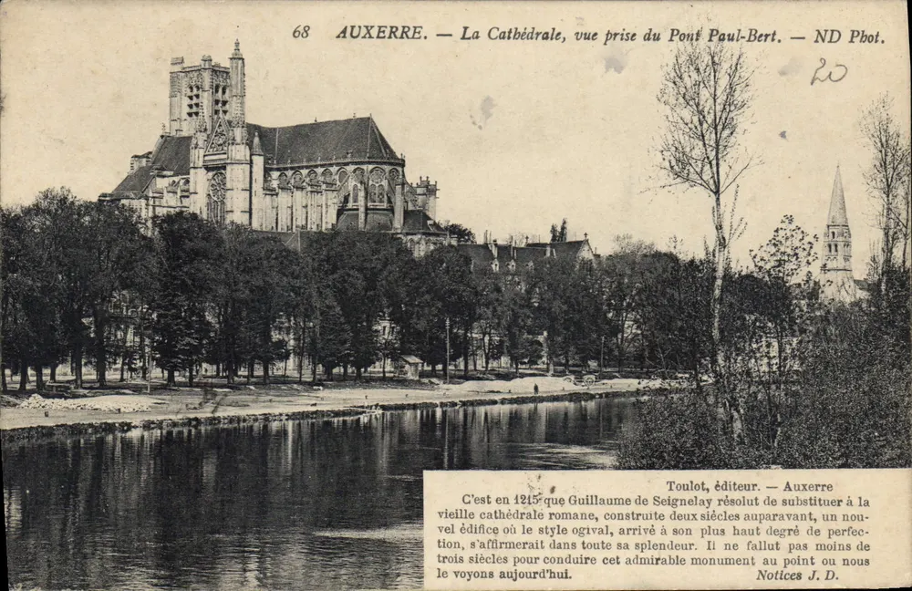 Auxerre — Die Kathedrale, Ansicht vom Pont Paul-Bert — ND Pbot. - Vorderseite