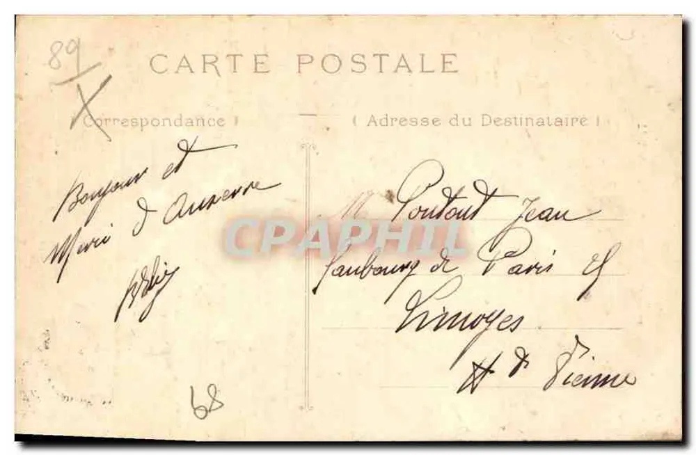 Auxerre — Igreja de São Germain — KD - Verso