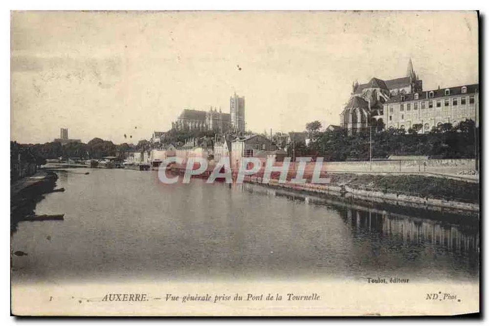 Auxerre — Allgemeiner Blick vom Tournelle-Brücke — Toulot, Verlag - Vorderseite
