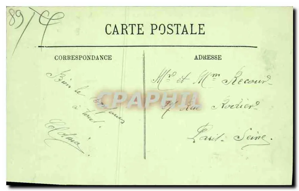 Auxerre — Der Paul-Bert-Brücke vom Gipfel der Kathedrale aus gesehen — LL - Rückseite
