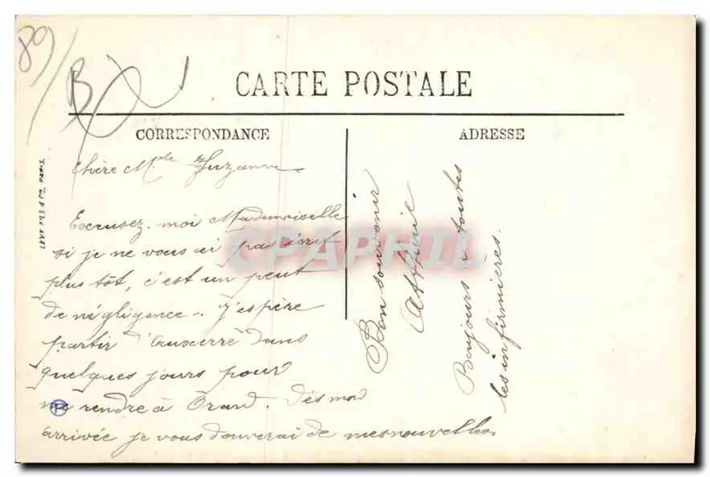 Auxerre — A Rue de l'Horloge — LL. - Verso