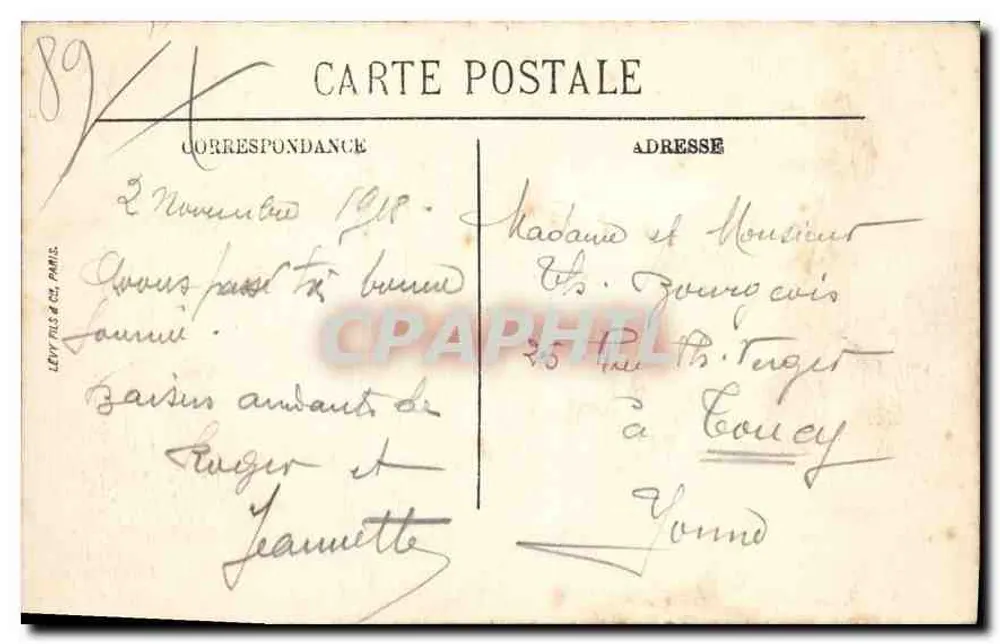 Auxerre — Ansicht des Pont Paul-Bert vom Gipfel der Kathedrale — LL. - Rückseite