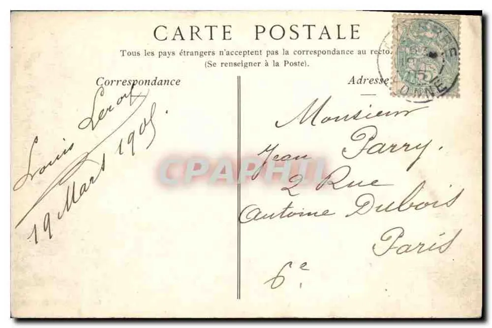 Auxerre — A Estátua de Paul Bert — Camateau 3 - Verso