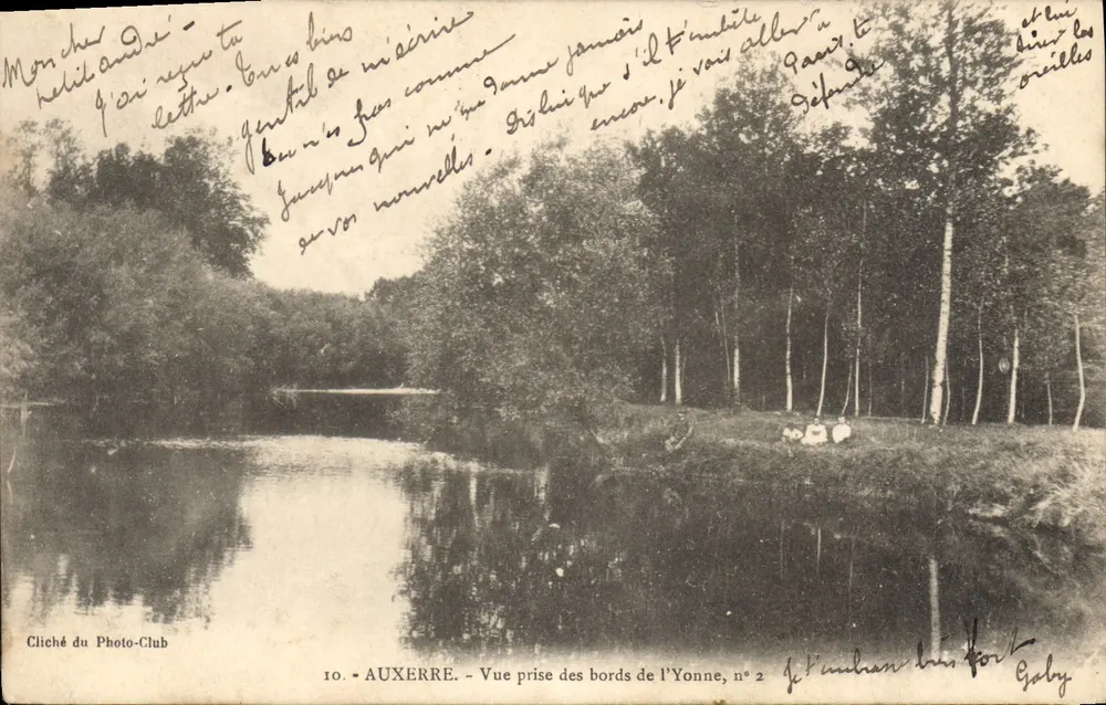 Auxerre — Ansicht von den Ufern der Yonne — Cliché des Photo-Club, Nr. 10 - Vorderseite