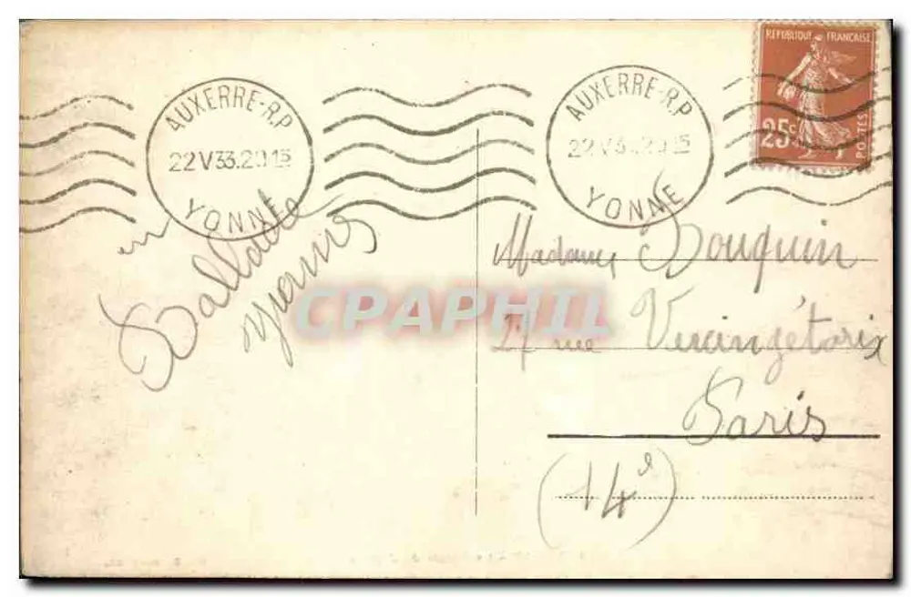Auxerre - O Palácio de Justiça — Cl. G. Harry Ed. - Verso