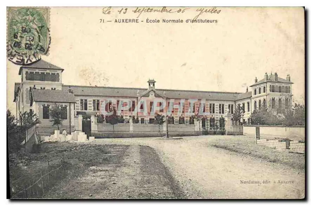 Auxerre — Escola Normal de Professores — Nordman, editor em Auxerre - Frente