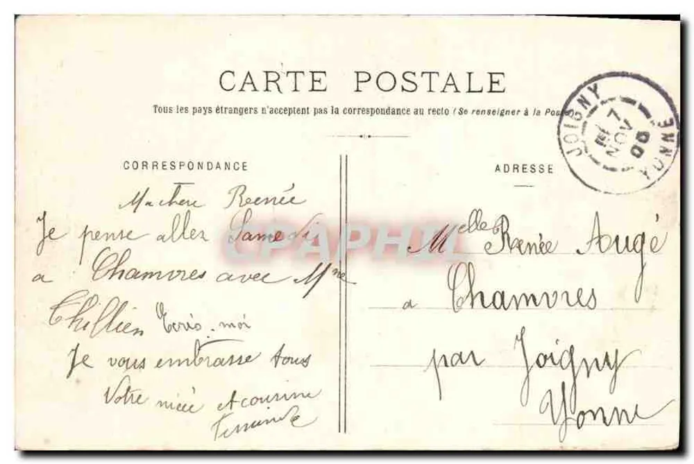 Auxerre — Luftbild (2. Blick) — Sammlung J. D., A Sens - Rückseite
