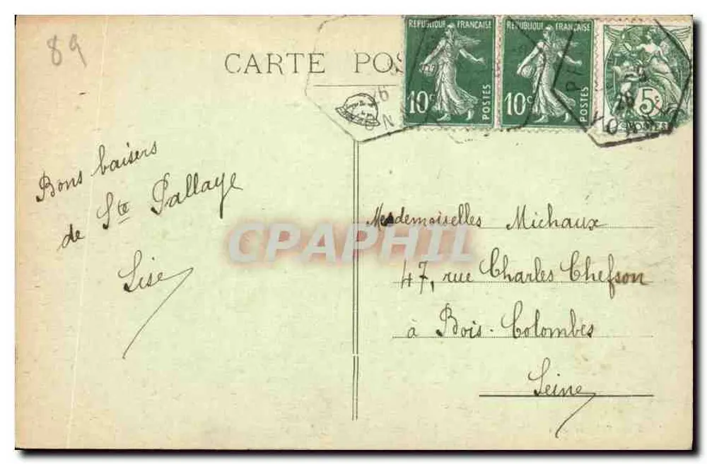 Auxerre — A Escola Normal de Instituções — Edit. C. Dumoulin - Verso