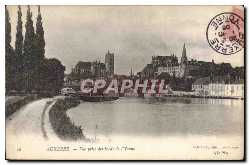 Auxerre — Ansicht aus den Ufern der Yonne — TOULOT, Verleger — Auxerre - Vorderseite