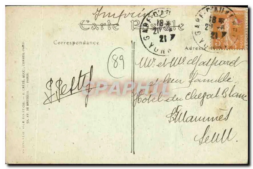 Auxerre — Aufnahme von der Kathedralenturm — Toulot, Verlag Auxerre - Rückseite