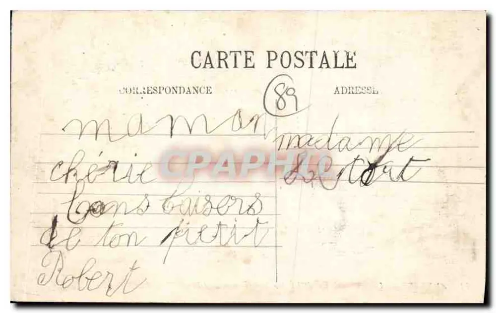 Auxerre — Die Kathedrale von der Kirche Saint-Pierre aus gesehen — LL. n°12 - Rückseite