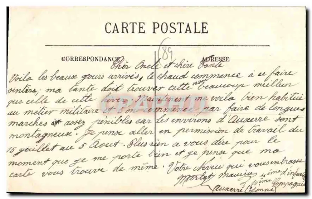 Auxerre — Die Kathedrale und die Ufer — LL. — Edition Nouvelles Galeries - Rückseite