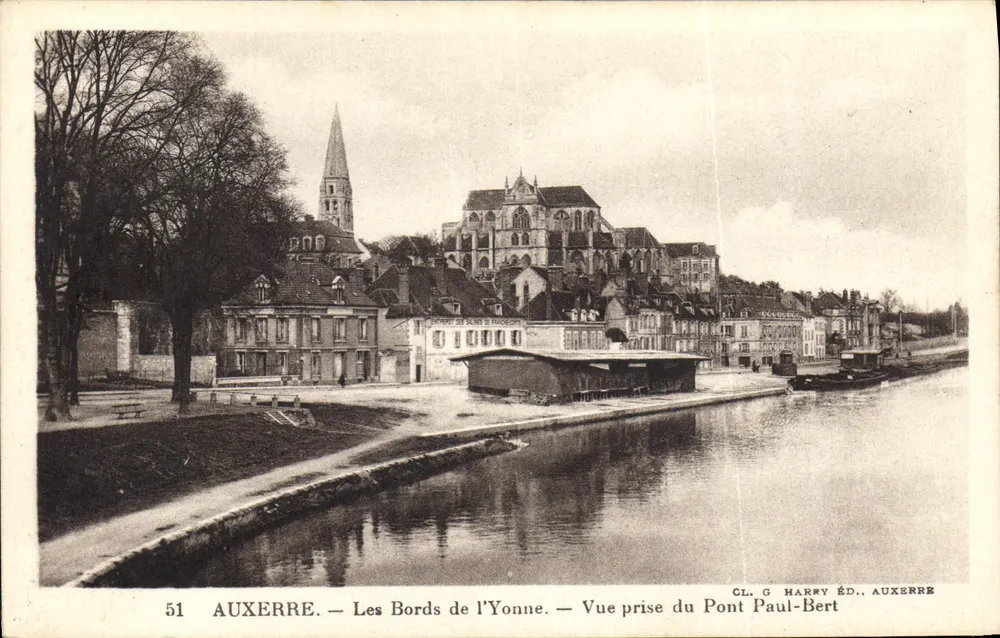 Auxerre — Die Ufer der Yonne — Aufnahme vom Pont Paul-Bert — CL. G HARRY ÉD. AUXERRE - Vorderseite