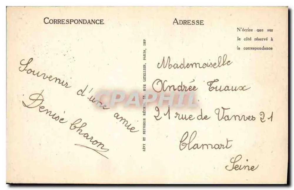 Auxerre — A Relógio — LL - Verso
