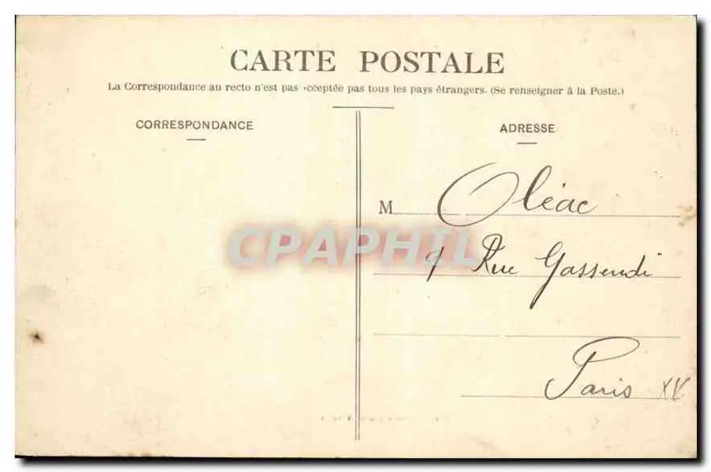 Auxerre - Palácio de Justiça — Edição Arnon-Calmon, Auxerre, n°34 - Verso