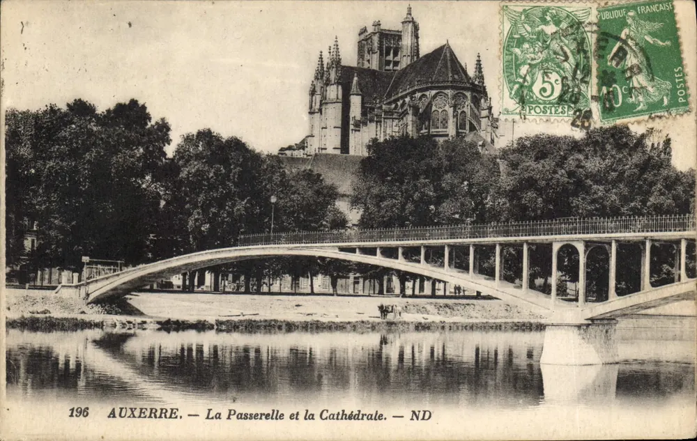 Auxerre — Die Brücke und die Kathedrale — ND - Vorderseite