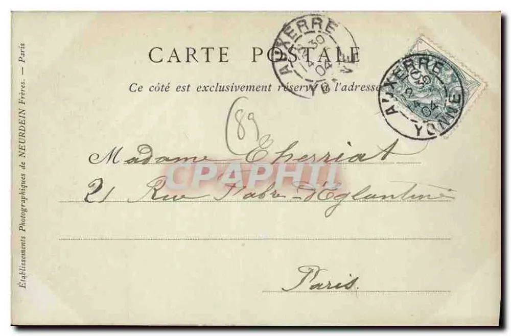 Auxerre — Die Quais und die Kathedrale — Collections ND Phot - Rückseite