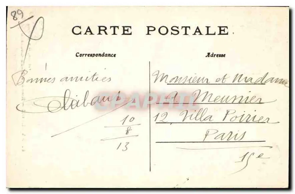 Avallon — Rue des Deux-Cousins — Pothain, uitg. Avallon - Achterkant