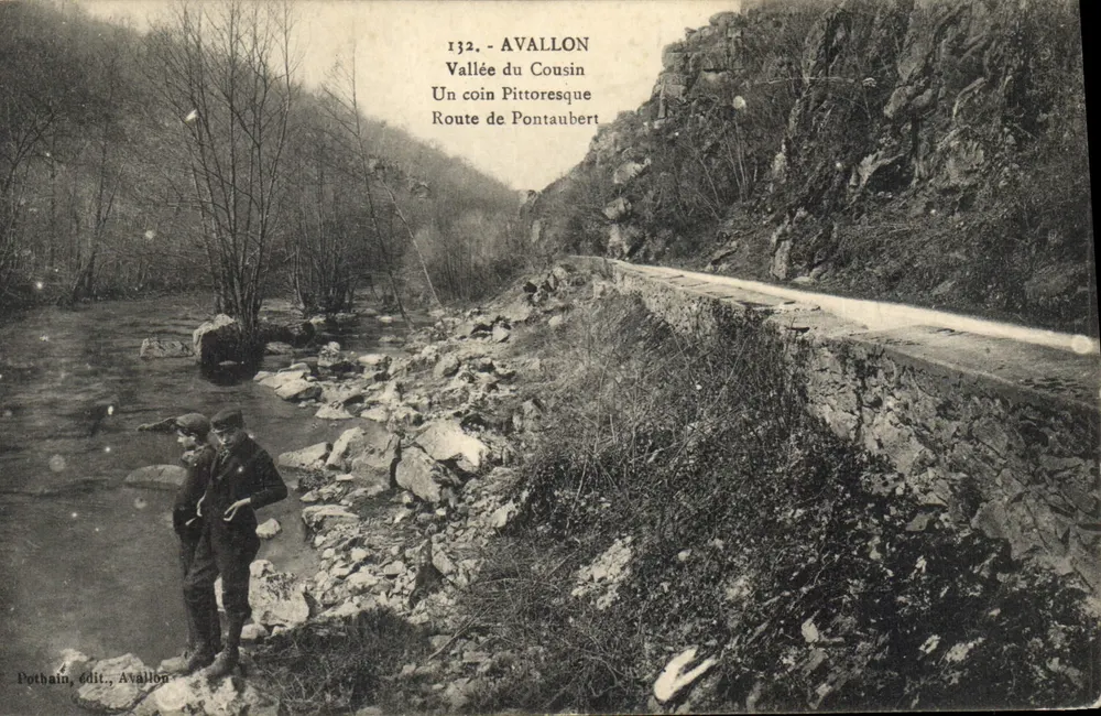 Avallon — Tal der Cousin, ein pittoreskes Eckchen — Pothain, Verlag, Avallon, Nr. 132 - Vorderseite