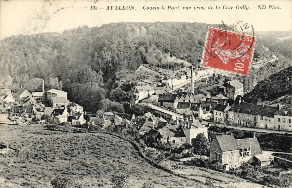Avallon — Cousin-le-Pont, Ansicht von der Côte Gally — ND Fotografie n°103 - Vorderseite