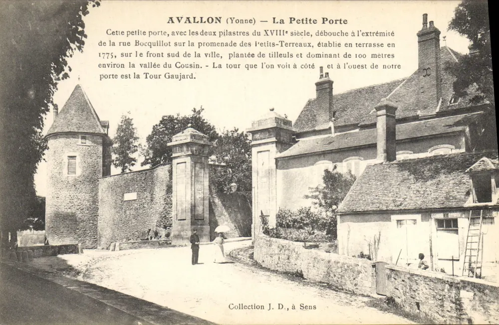 Avallon (Yonne) — A Pequena Porta — Coleção J. D., em Sens - Frente