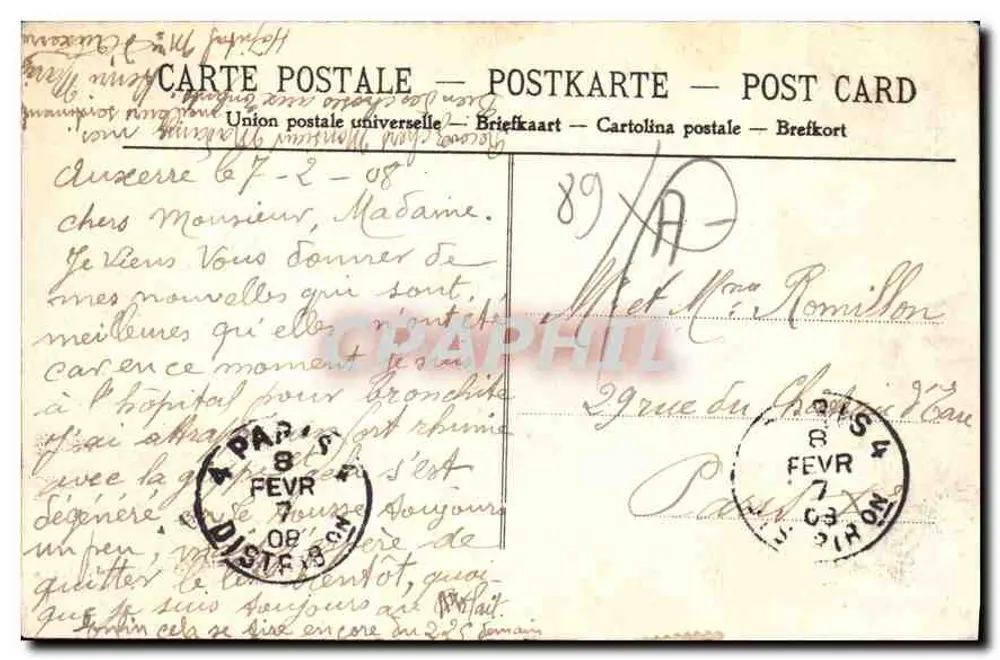 Avallon — Estrada de Méluzien-sous-Roche — Coll. L. D. - Verso