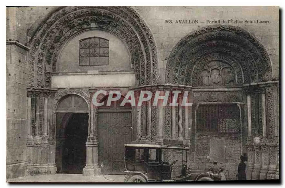Avallon — Portal der Kirche Saint-Lazare — Porträts, Verlag Avallon - Vorderseite
