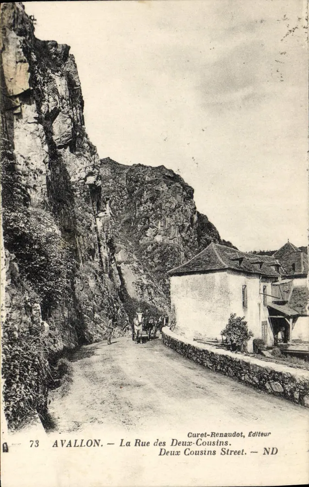 Avallon — A Rue dos Dois-Cousins — Cureau-Renaudot, Editor - Frente