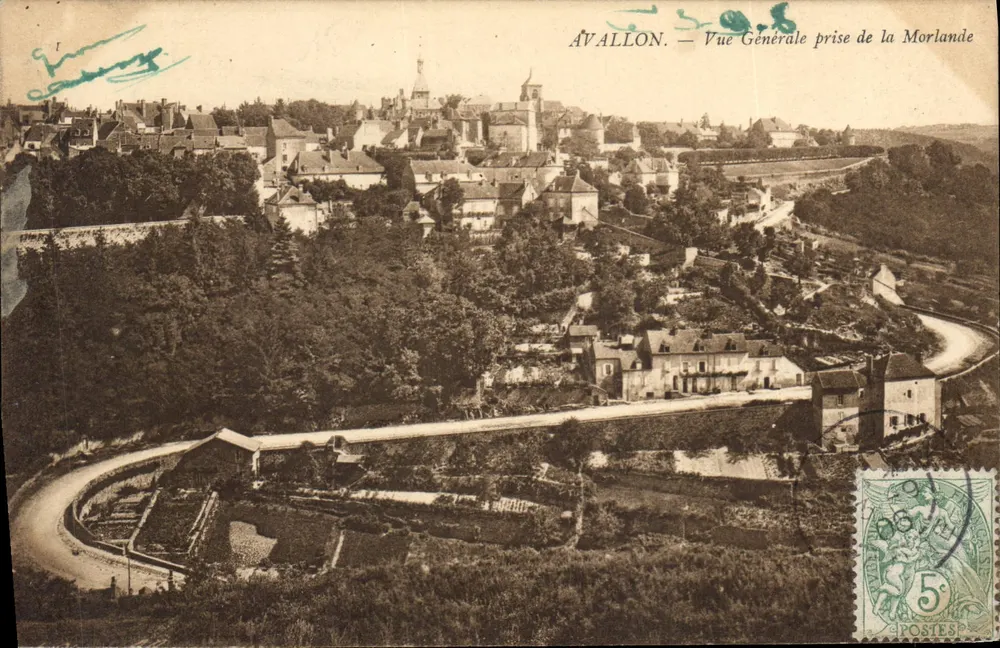Avallon — Vista geral tirada da Morlande — Editor não identificado - Frente