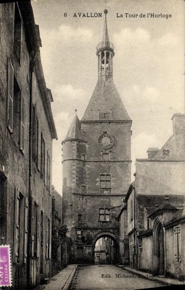 Avallon — La Torre del Reloj — Edit. Michaud, Avallon - Anverso