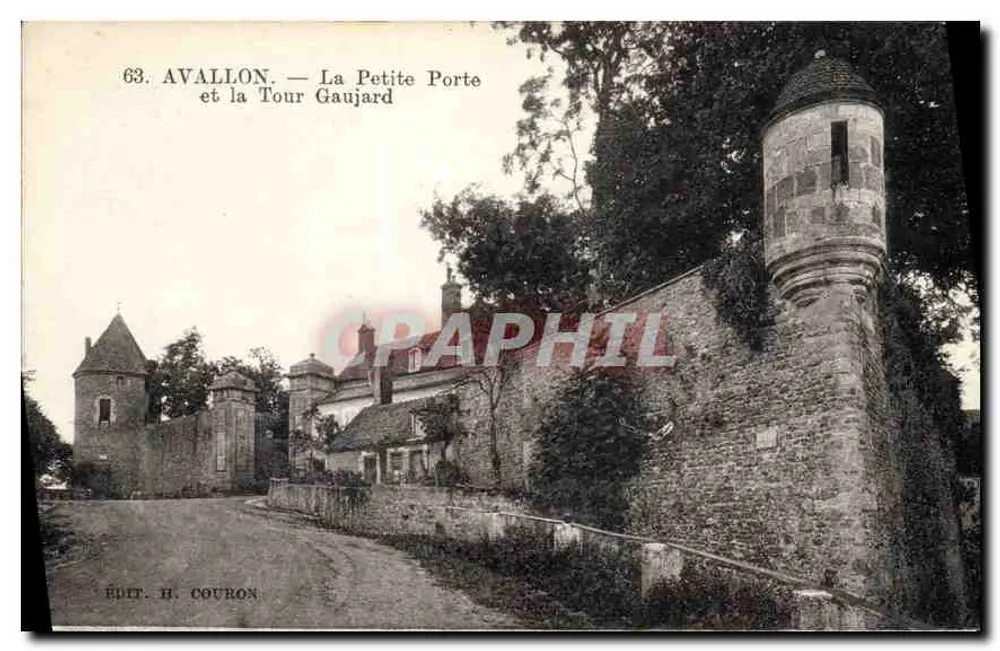 Avallon — Ansicht der Kleinen Pforte und der Turm Gaujard — Verlag H. Courbon - Vorderseite