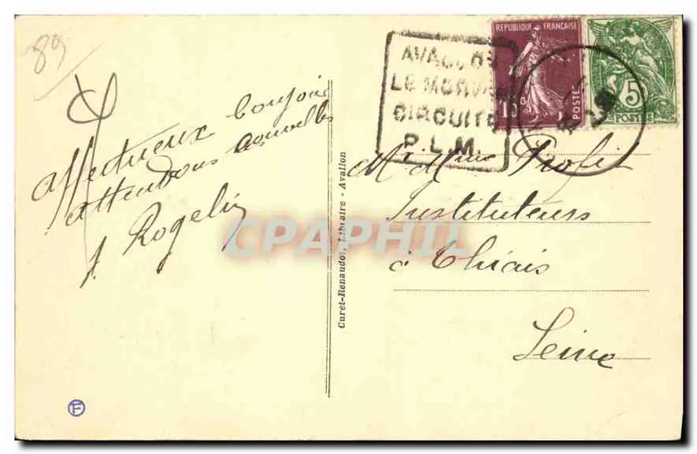 Cousin-le-Lount, Blick vom Gally-Ufer — Avallou, N.D. 103 - Rückseite