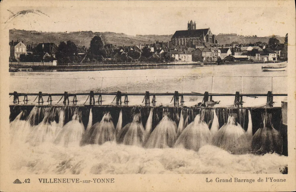 Villeneuve-sur-Yonne — Der Große Staudamm der Yonne — n°42 - Vorderseite