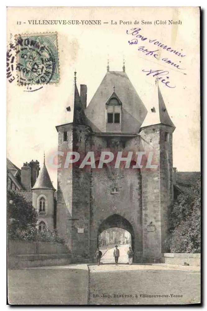 Villeneuve-sur-Yonne — Die Pforte von Sens (Nordseite) — Lib.-Imp. BÉSETON, in Villeneuve-sur-Yonne - Vorderseite