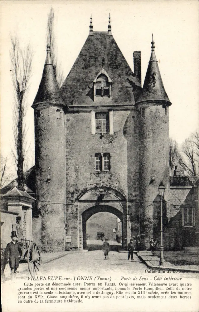 Villeneuve-sur-Yonne - Tor von Sens - Innenseite — Sammlung J. D. Senn - Vorderseite