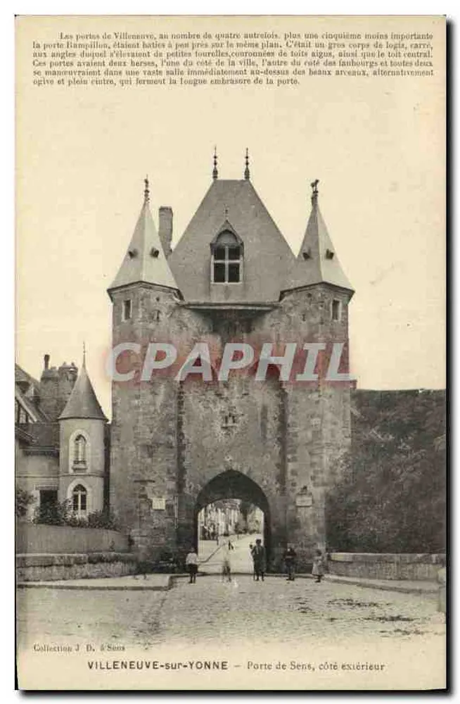 Villeneuve-sur-Yonne — Porte de Sens, äußere Seite — Collection J. & Sons - Vorderseite