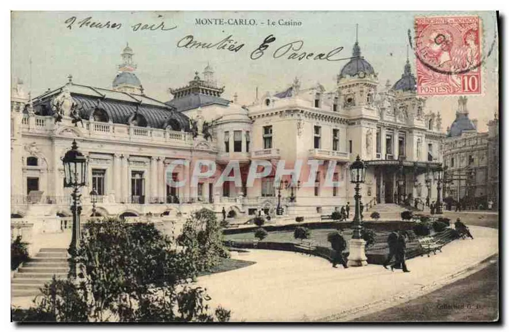 Monte-Carlo — O Casino — editor G. P. n° 10 - Frente