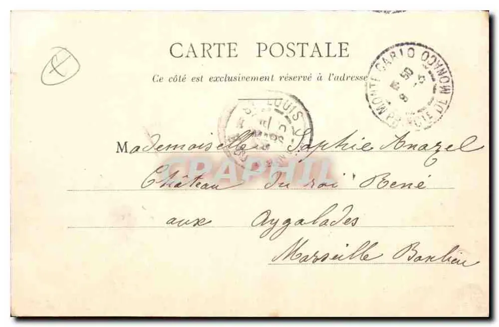 Monte-Carlo — O Casino — editor G. P. n° 10 - Verso