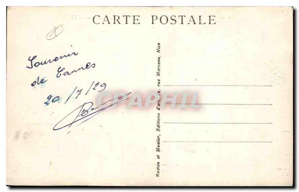 Cannes — Eingang zum Hafen und Inseln Lérins — RM — 26885 - Rückseite