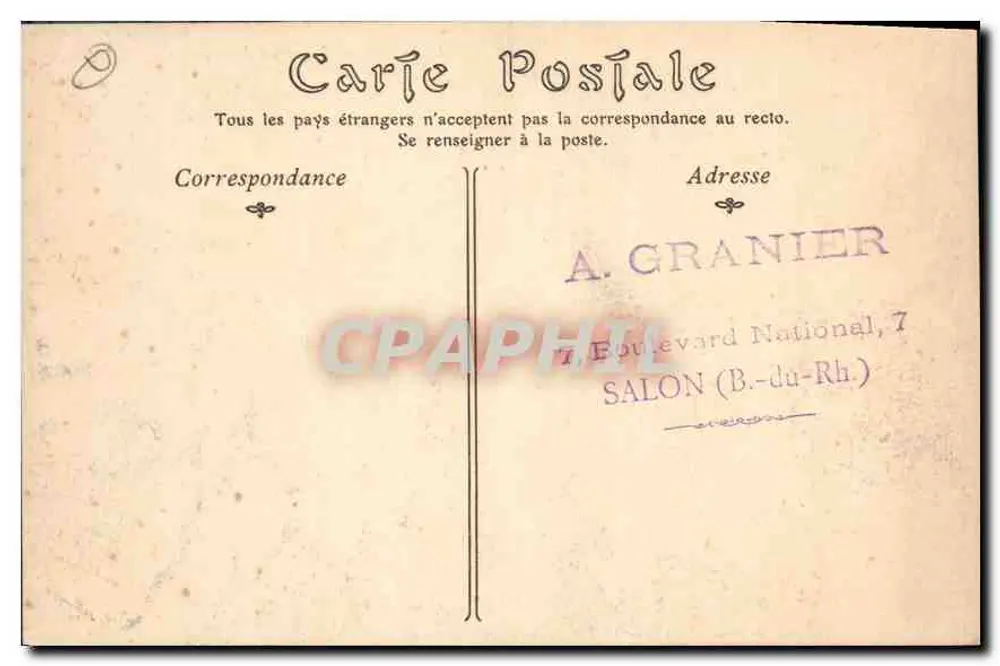Antibes — Vue prise de la pointe de l'Étete — éditeur non identifié, n° de série 352 - Verso