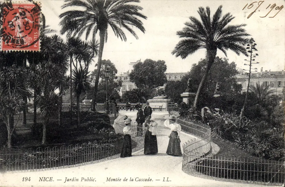 Nice — Jardin Public. Montée de la Cascade — LL. Éditeur LL. - Frente