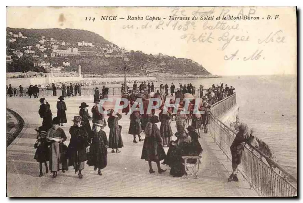 NICE — Rauba Capeu — Terrasse du Soleil und Mont-Boron — B.F. — n°114 - Vorderseite