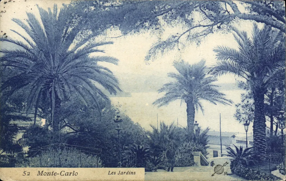 Monte-Carlo — Os Jardins — editor desconhecido, n° 52 - Frente