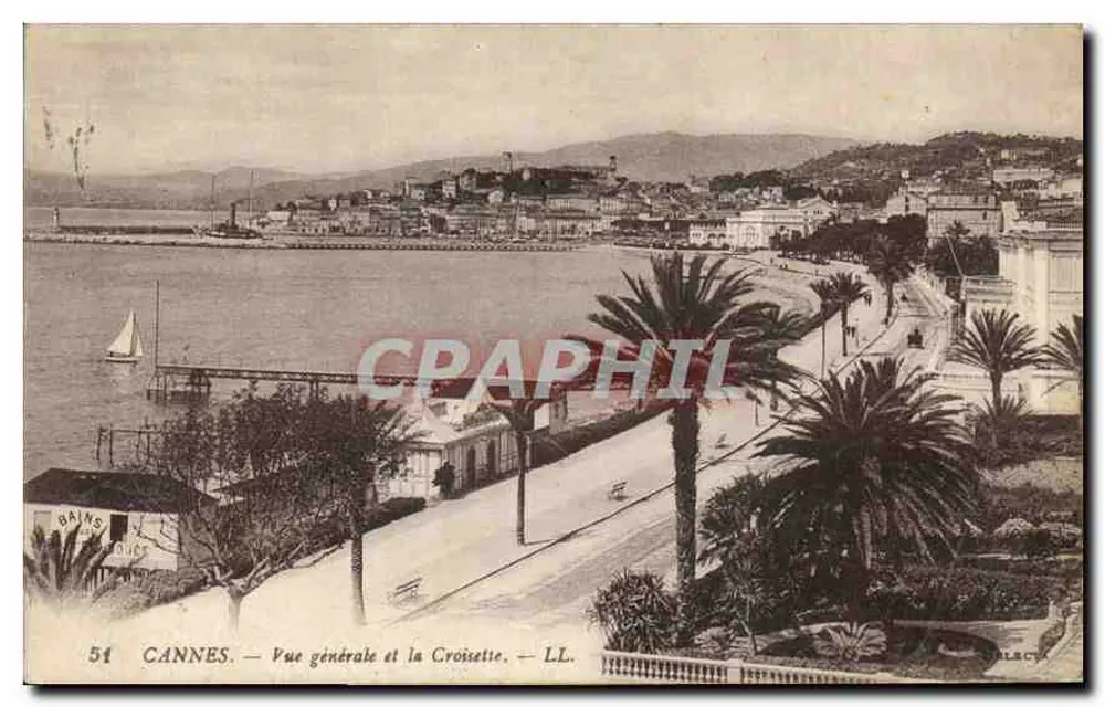 Cannes — Vista geral e a Croisette — LL. n°51 - Frente